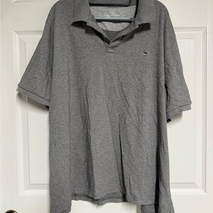 Vineyard Vines Heather Grey Polo Shirt Classic Comfortable Casual